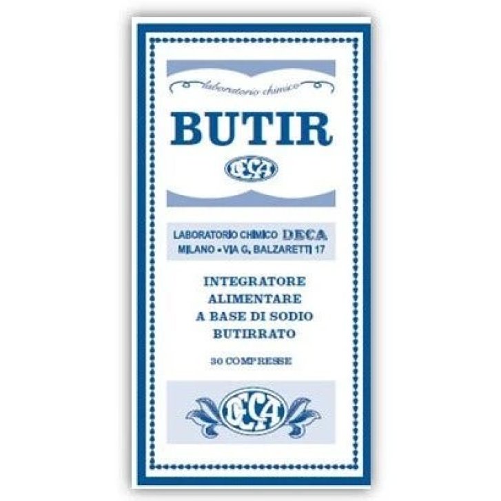 Butir Integratore Alimentare di Sodio Butirrato 30 Compresse - Deca Laboratorio Chimico Butir Integratore Alimentare di Sodio Butirrato 30 Compresse - Deca Laboratorio Chimico