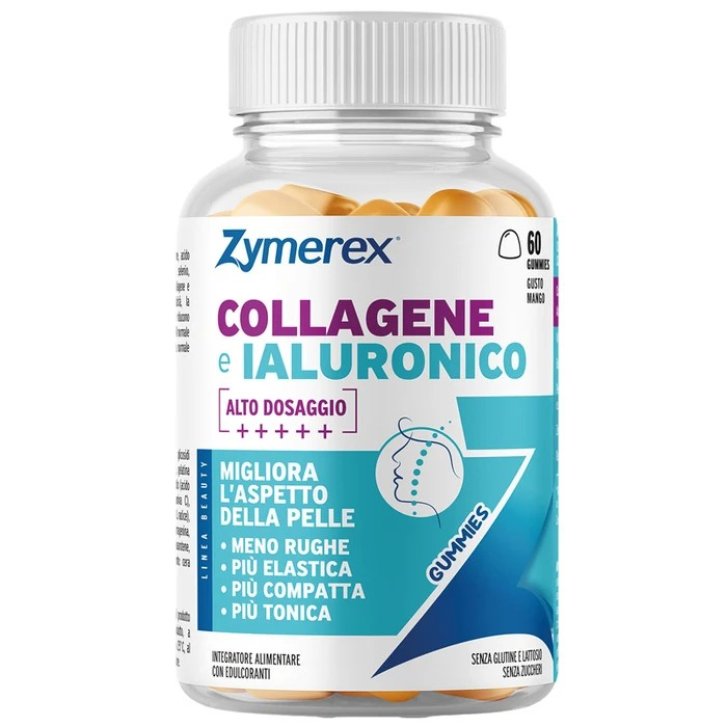 Zymerex Collagene e Ialuronico Integratore per Pelle 60 Gommose - ZYMEREX
