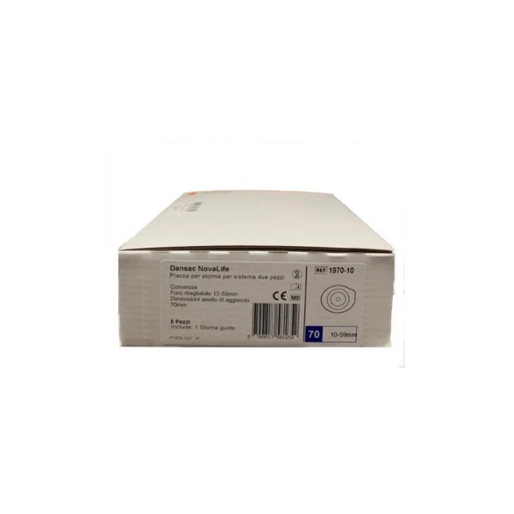 Dansac NovaLife2 Placca Convessa 70mm Ritagliabile 10-59mm 5 Pezzi - Hollister