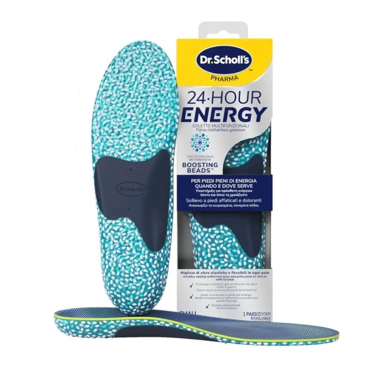 Scholl 24-Hour Energy Solette in Memory Foam con Boosting Beads Taglia S 1 Paio - Scholl
