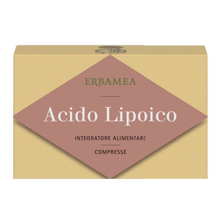 Acido Lipoico Integratore Alimentare con Acido Alfa Lipoico 300mg 24 Compresse - Erbamea