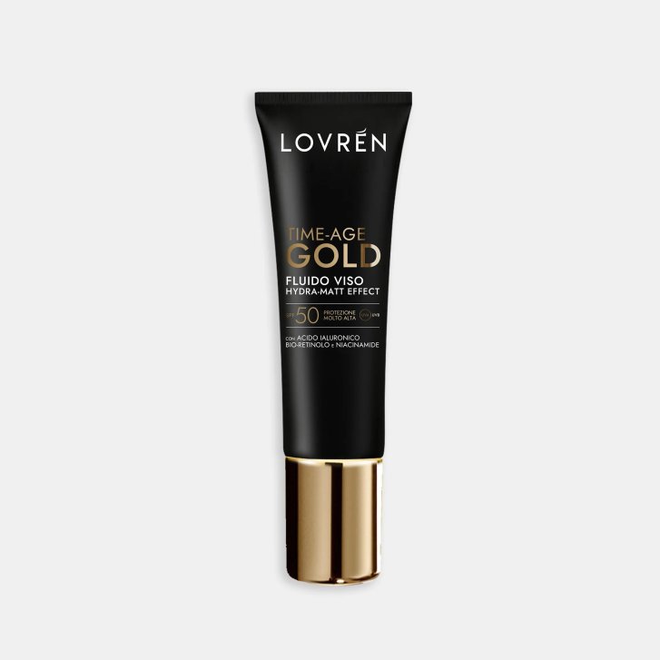 Lovren Fluido Viso Spf 50 Time-Age Gold Hydra-Matt Effect 30 Ml - Lovren