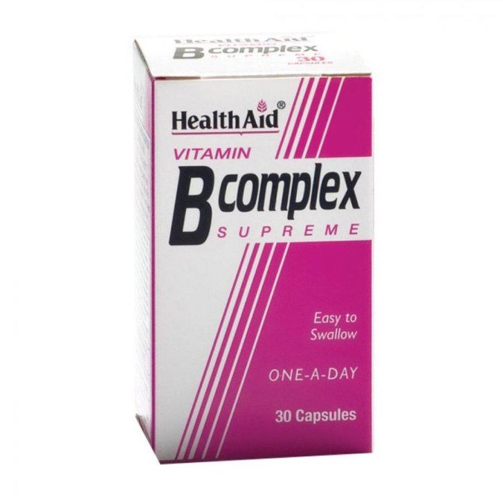 Vitamina B Complex Supreme Integratore Alimentare per Stanchezza 30 Capsule - Healthaid Italia Srl