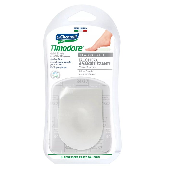 Timodore Talloniera Ammortizzante in Gel di Silicone per Spina Calcaneare 1 Paio - Timodore