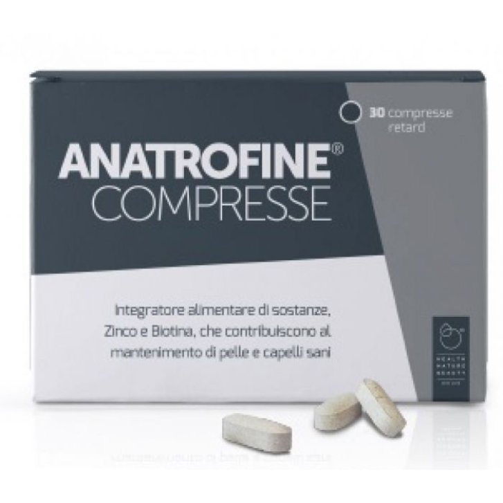 Anatrofine Integratore per Capelli e Unghie con Zinco e Biotina 30 Compresse Retard - S.F. Group