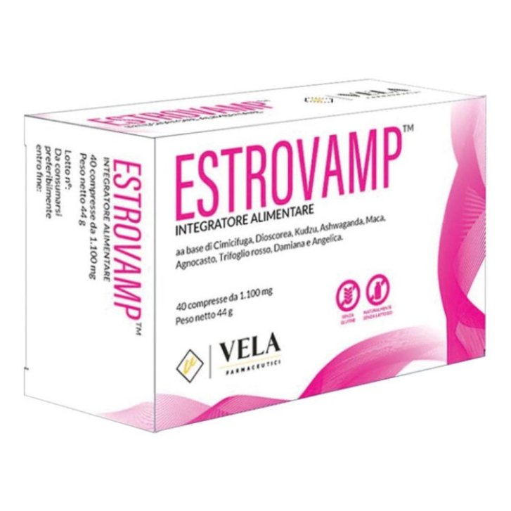 Estrovamp Integratore per Disturbi della Menopausa e Ciclo Mestruale 40 Compresse Estrovamp Integratore per Disturbi della Menopausa e Ciclo Mestruale 40 Compresse