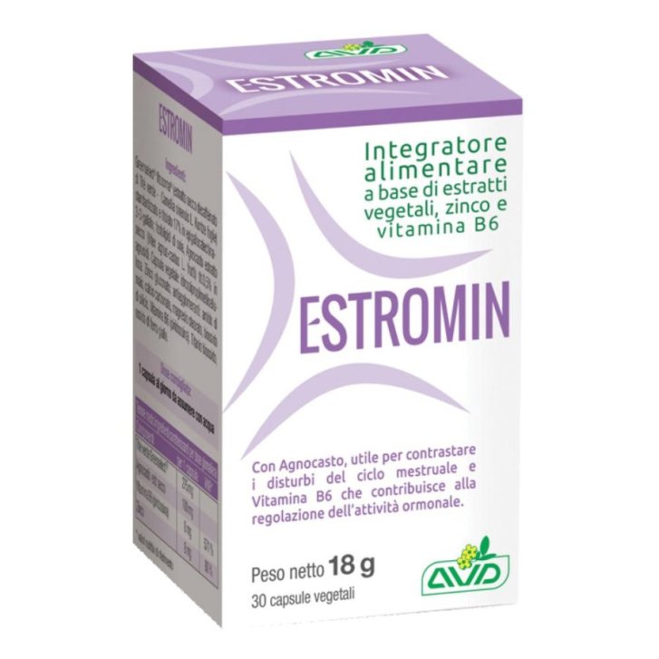 Estromin Integratore per il Ciclo Mestruale con Agnocasto e Tè Verde 30 Capsule - A.V.D. Reform
