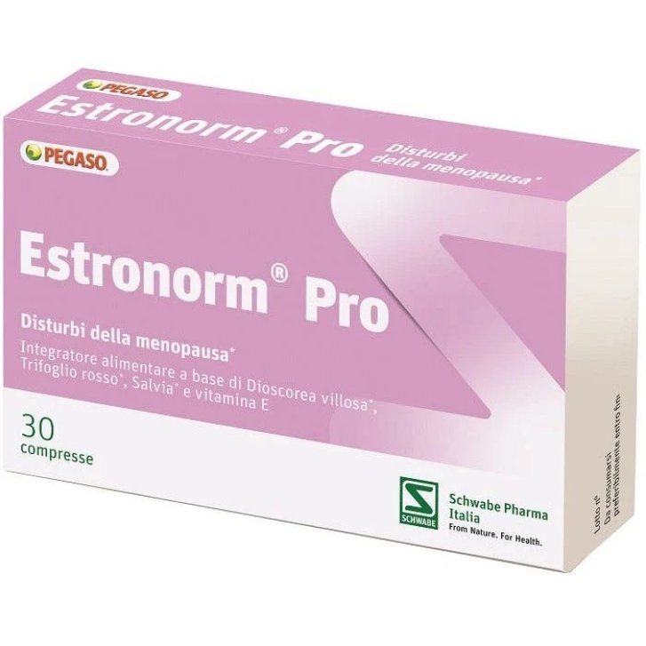 Estronorm Pro Integratore per la Menopausa con Trifoglio Rosso e Salvia 30 Compresse - Schwabe Pharma Italia Estronorm Pro Integratore per la Menopausa con Trifoglio Rosso e Salvia 30 Compresse - Schwabe Pharma Italia