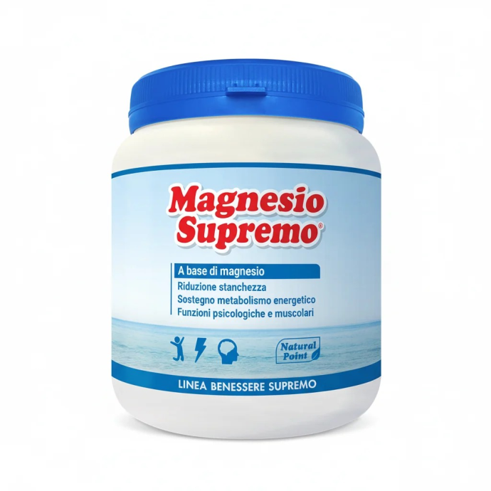 Magnesio Supremo Integratore Alimentare in Polvere per Riduzione della Stanchezza 300 g - Natural Point