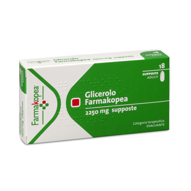 Glicerolo Farmakopea Supposta Lassativa per Adulti 2250 mg 18 Supposte - FARMAKOPEA