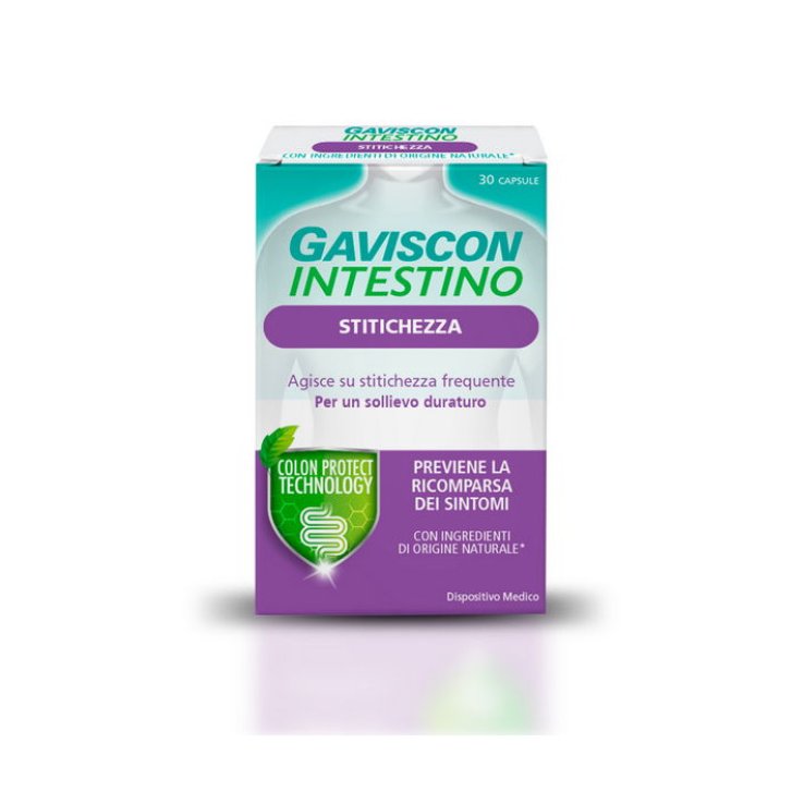 Gaviscon Intestino Stitichezza Integratore con Xiloglucano e Semi di Chia 30 Capsule - GAVISCON