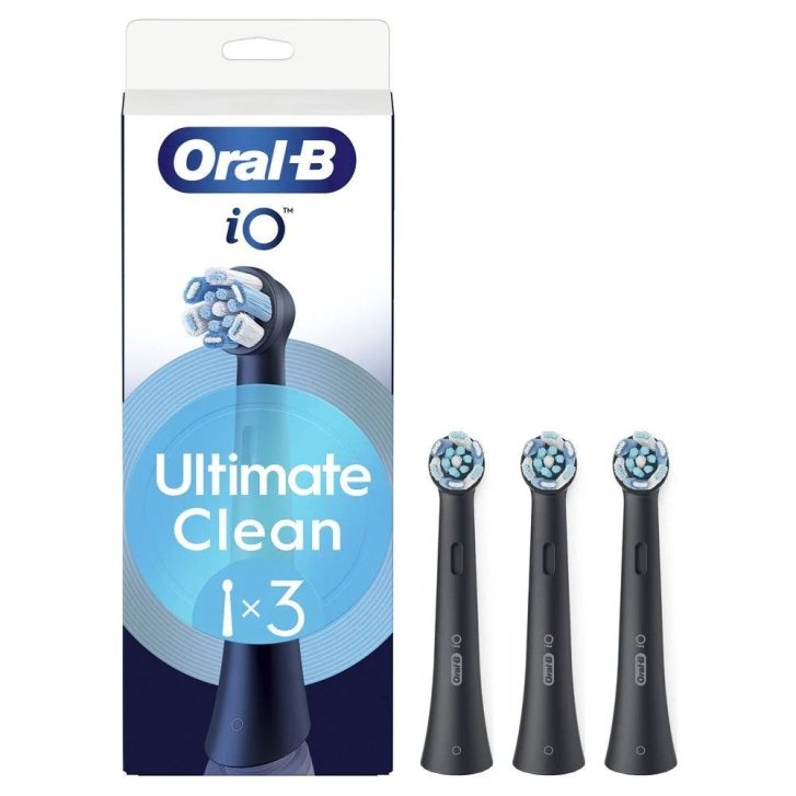 Oral-B iO Testine di Ricambio Ultimate Clean con Setole Angolate 3 Pezzi - Oral-B