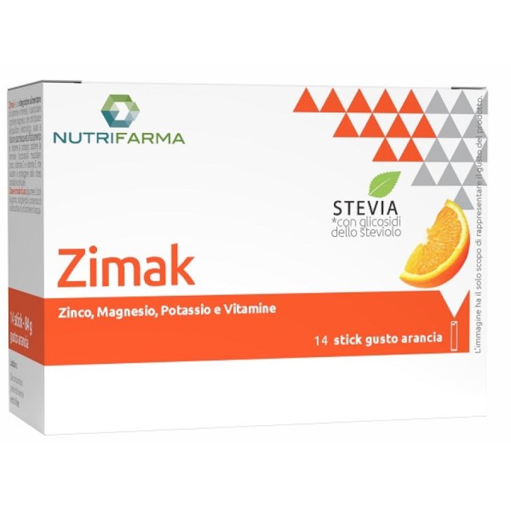 Zimak Integratore Alimentare con Magnesio Vitamina C e Zinco 14 Stick - Aqua Viva
