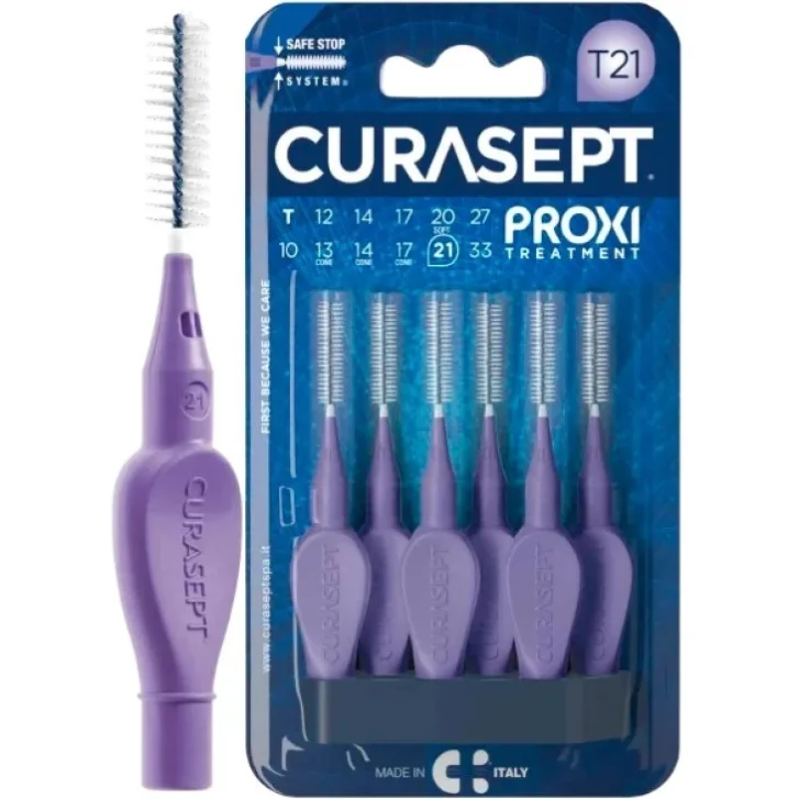Curasept Proxi Scovolino Interdentale per Spazi Stretti con Safe Stop System 6 Pezzi - Curasept