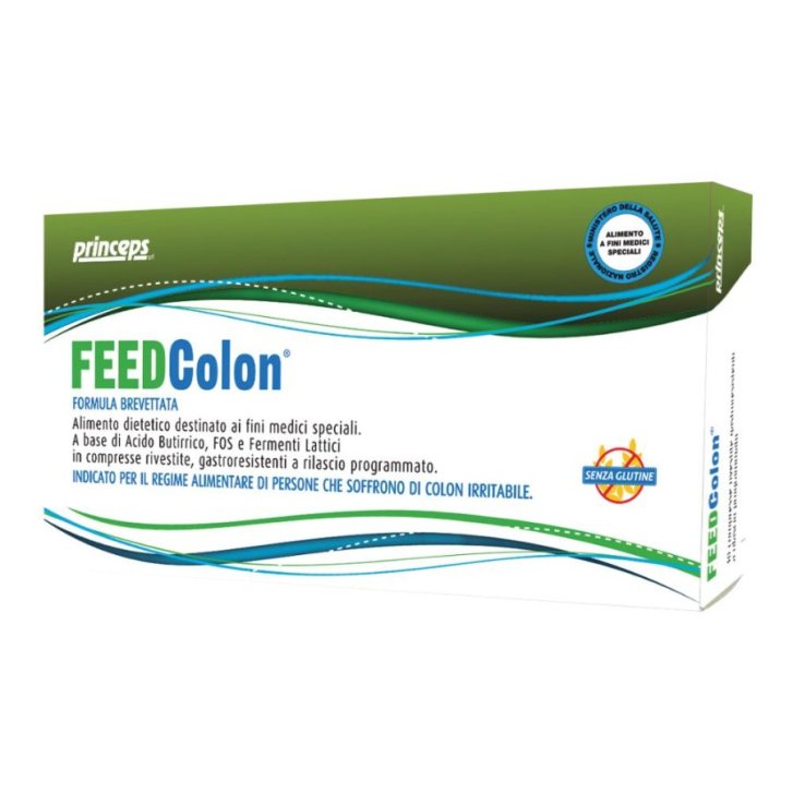 Feedcolon Integratore Alimentare per Colon Irritabile con Acido Butirrico e Bifidobatteri 30 Compresse - Princeps Feedcolon Integratore Alimentare per Colon Irritabile con Acido Butirrico e Bifidobatteri 30 Compresse - Princeps