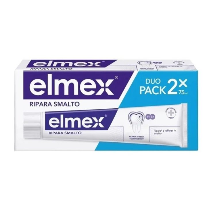 Elmex Ripara Smalto Dentifricio per la Rimineralizzazione dello Smalto 2 Pezzi da 75 ml - Elmex