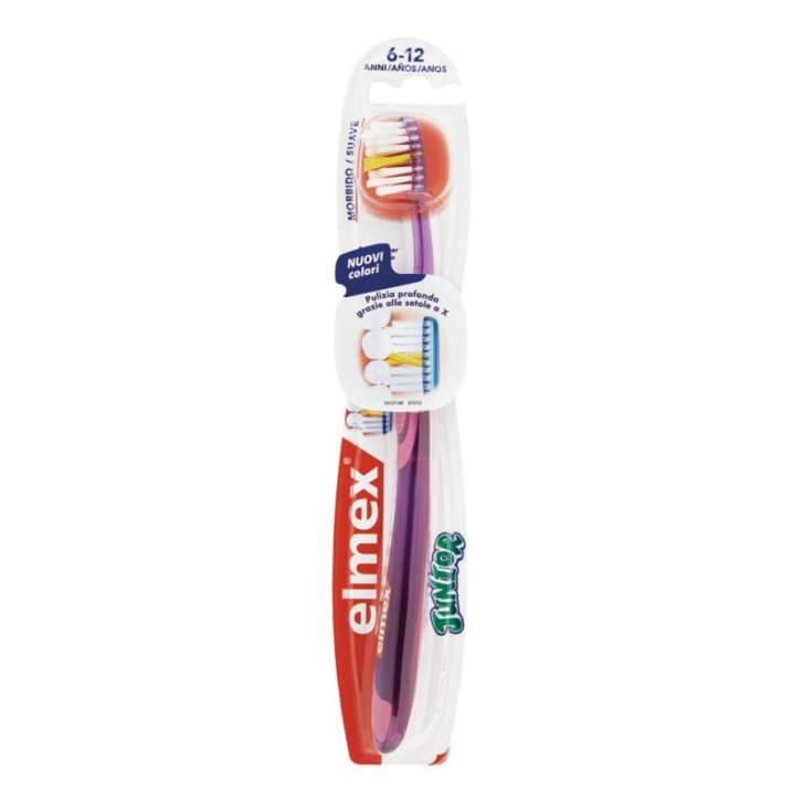 Elmex Spazzolino Junior 6-12 Anni con Setole ad X e Testina Piccola 1 Pezzo - Elmex