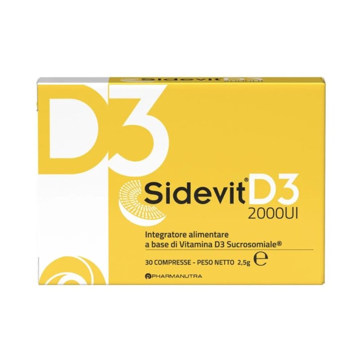 Sidevit D3 2000UI Integratore Vitamina D3 Sucrosomiale 30 Compresse - PHARMANUTRA Sidevit D3 2000UI Integratore Vitamina D3 Sucrosomiale 30 Compresse - PHARMANUTRA