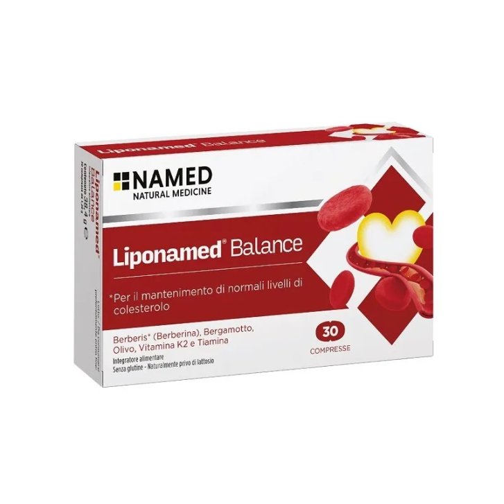 Liponamed Balance Integratore per Colesterolo e Funzionalità Cardiovascolare 30 Compresse