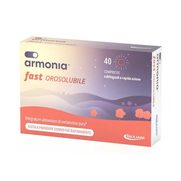 Armonia Fast Orosolubile Integratore di Melatonina 1 mg 40 Compresse - Nathura Armonia Fast Orosolubile Integratore di Melatonina 1 mg 40 Compresse - Nathura