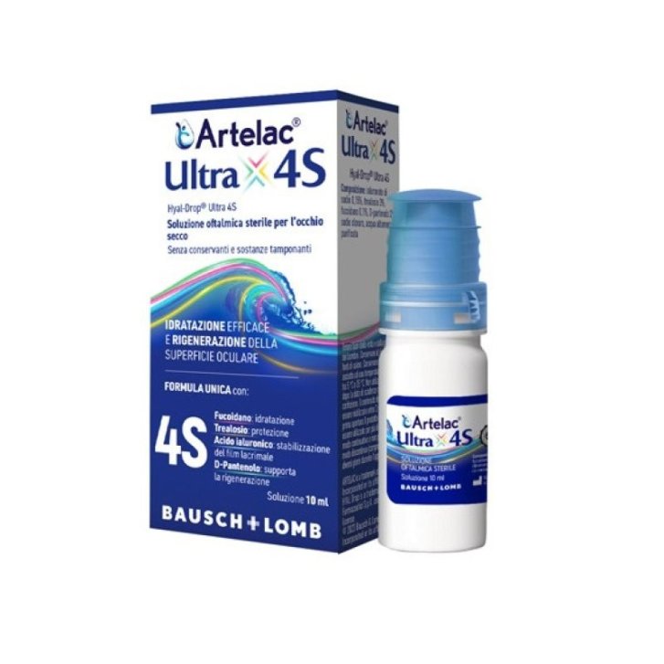 Artelac Ultra 4S Soluzione Oftalmica per Occhio Secco con Acido Ialuronico e Trealosio 10 ml - Bausch & Lomb