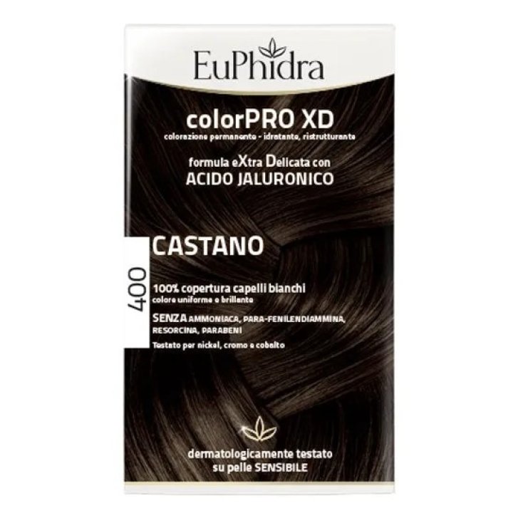Euphidra ColorPro XD 400 Castano Colorazione Permanente Extra Delicata con Acido Ialuronico 50+50+20ml - Zeta Farmaceutici Spa