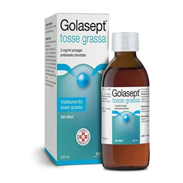 Golasept Tosse Grassa Sciroppo Mucolitico con Ambroxolo 200 ml - Zeta Farmaceutici Spa
