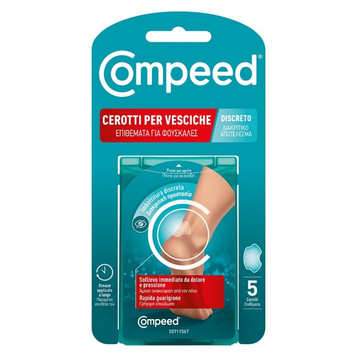 Compeed Vesciche Discreto Cerotto per Vesciche Adatto al Tallone 5 Pezzi Compeed Vesciche Discreto Cerotto per Vesciche Adatto al Tallone 5 Pezzi