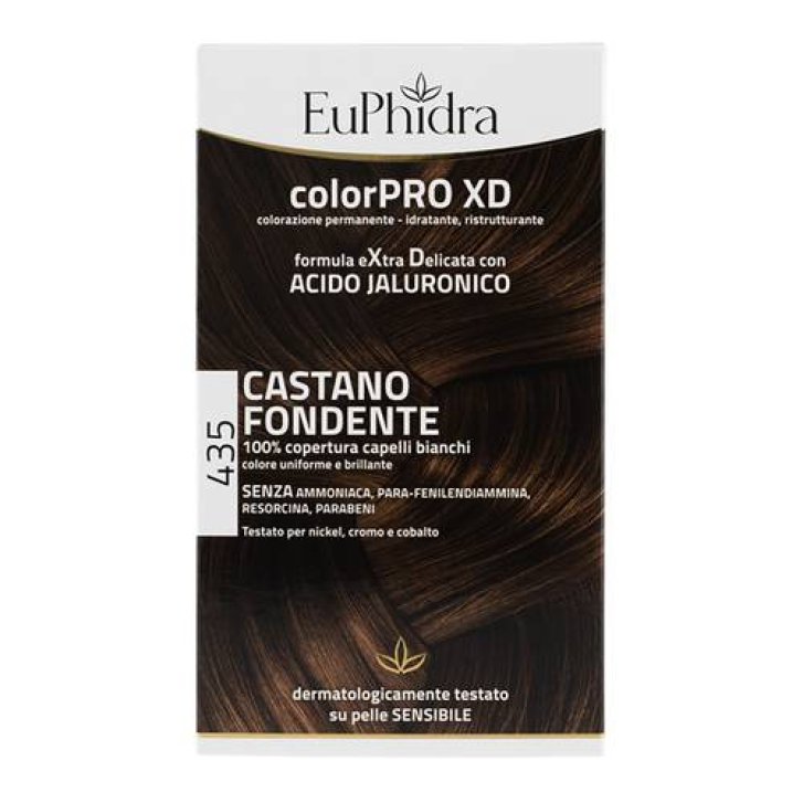 Euphidra Colorpro Xd 435 Castano Fondente Tintura Permanente con Acido Ialuronico 50+50+20 Ml - Zeta Farmaceutici SpA
