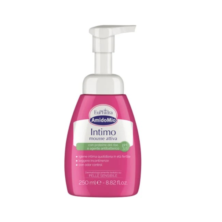 Euphidra AmidoMio Intimo Mousse Attiva con Estratto di Lichene d\'Islanda 250 ml - Euphidra