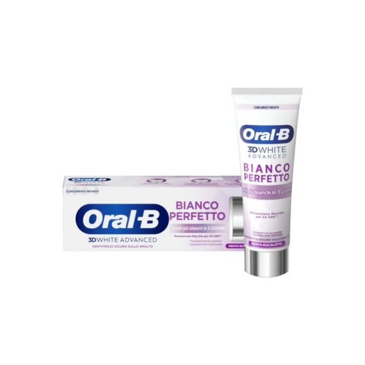 Oral-B 3D White Advanced Dentifricio Sbiancante per Macchie Superficiali 75 ml - Oral-B