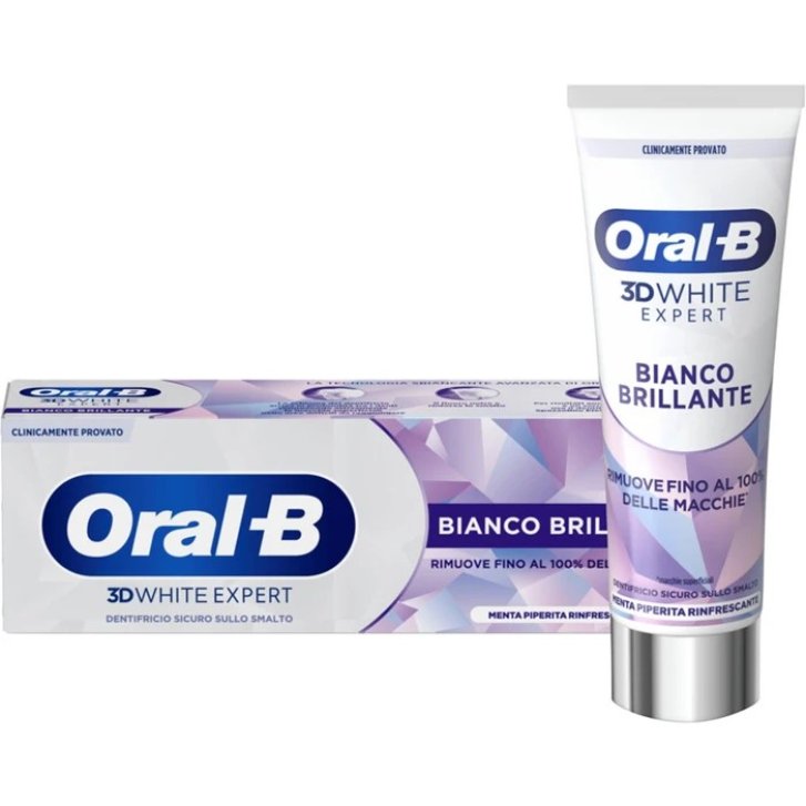 Oral-B 3Dw Expert Bianco Brillante Dentifricio Sbiancante per Macchie Superficiali 75 ml - Oral-B