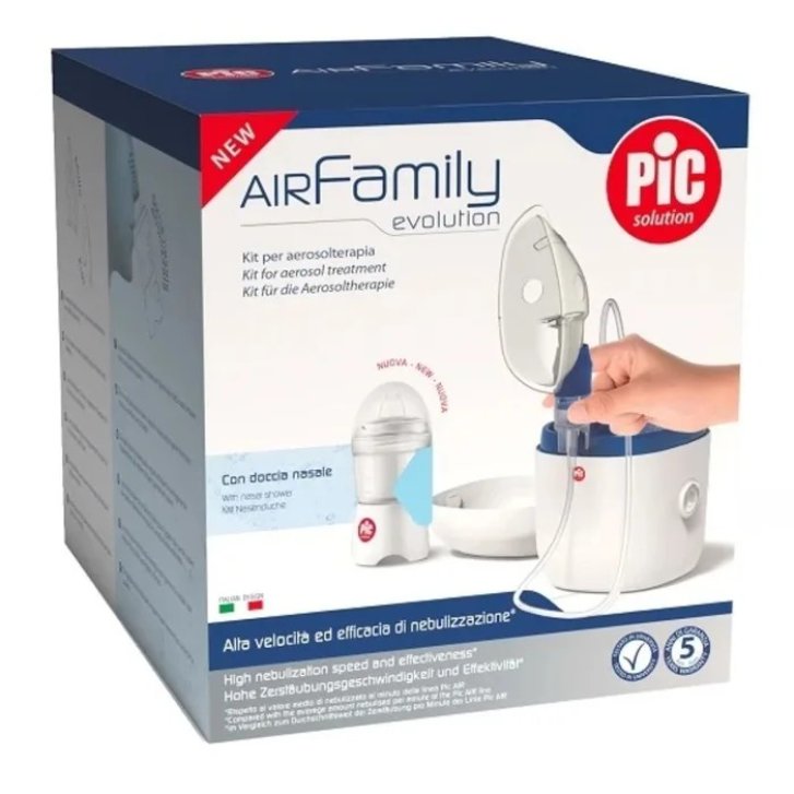 Pic Airfamily Evolution Kit per Aerosolterapia con Accessori e Borsa 1 Pezzo - PIC