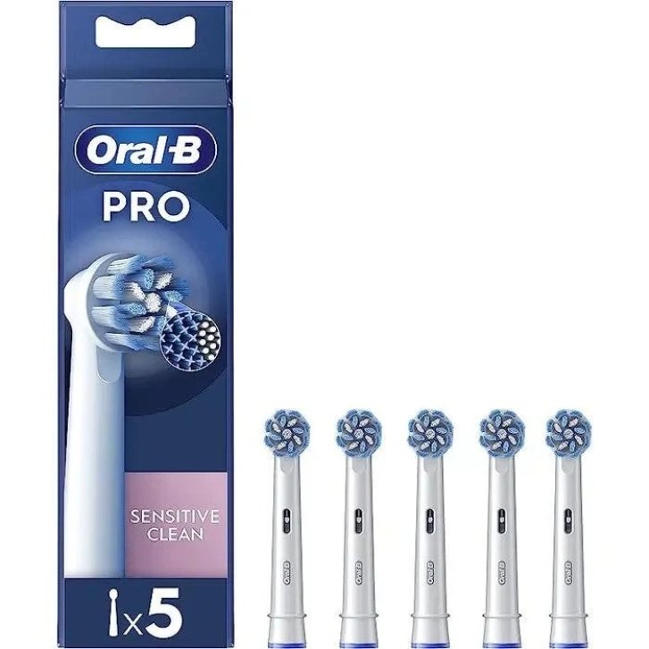 Oral-B Power Refill Eb50 Sensitive Clean Testine di Ricambio con Setole Ultra Morbide 5 Pezzi - Oral-B