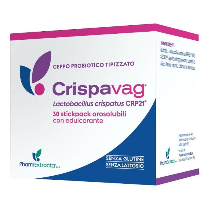 Crispavag Integratore Probiotico con Lactobacillus Crispatus 30 Stickpack - Pharmextracta SpA