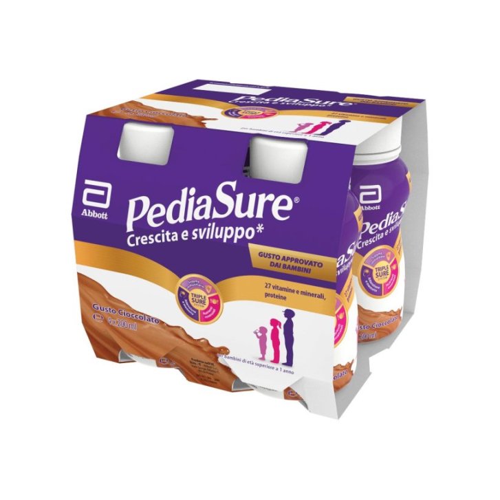 PediaSure Crescita Sviluppo Cioccolato 200mlx4 - Pediasure PediaSure Crescita Sviluppo Cioccolato 200mlx4 - Pediasure