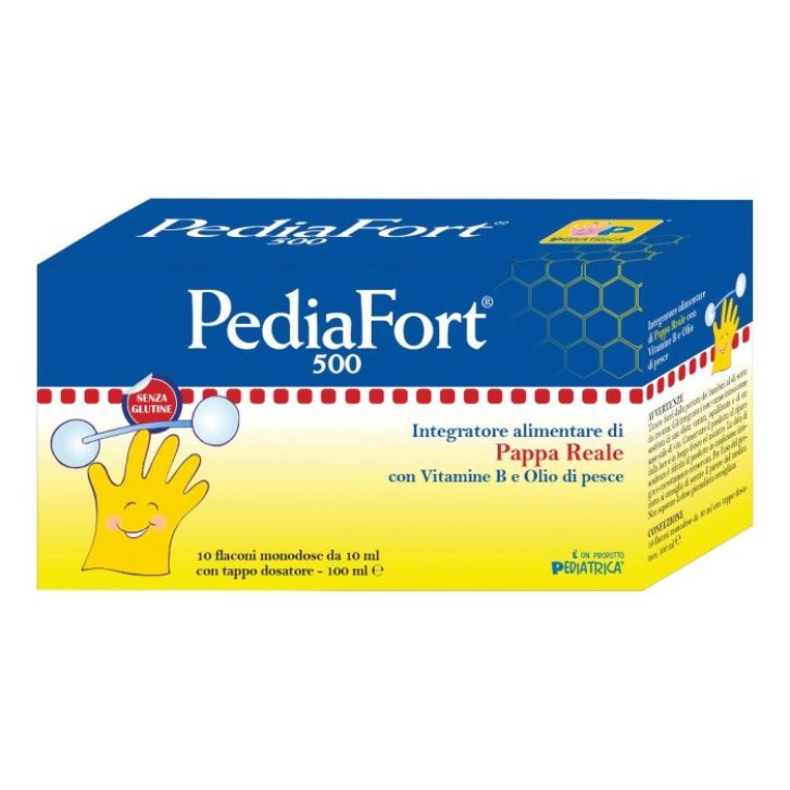 PediaFort 500 Integratore di Pappa Reale con Vitamine B e Omega-3 10x10ml - Pediatrica