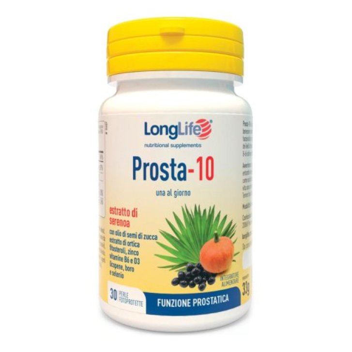 Longlife Prosta-10 Integratore per la Funzionalità Prostatica 30 Perle - Longlife Longlife Prosta-10 Integratore per la Funzionalità Prostatica 30 Perle - Longlife
