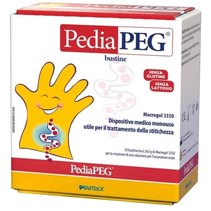 Pediapeg Dispositivo Medico per Stitichezza con Macrogol 3350 20 Bustine - FT004