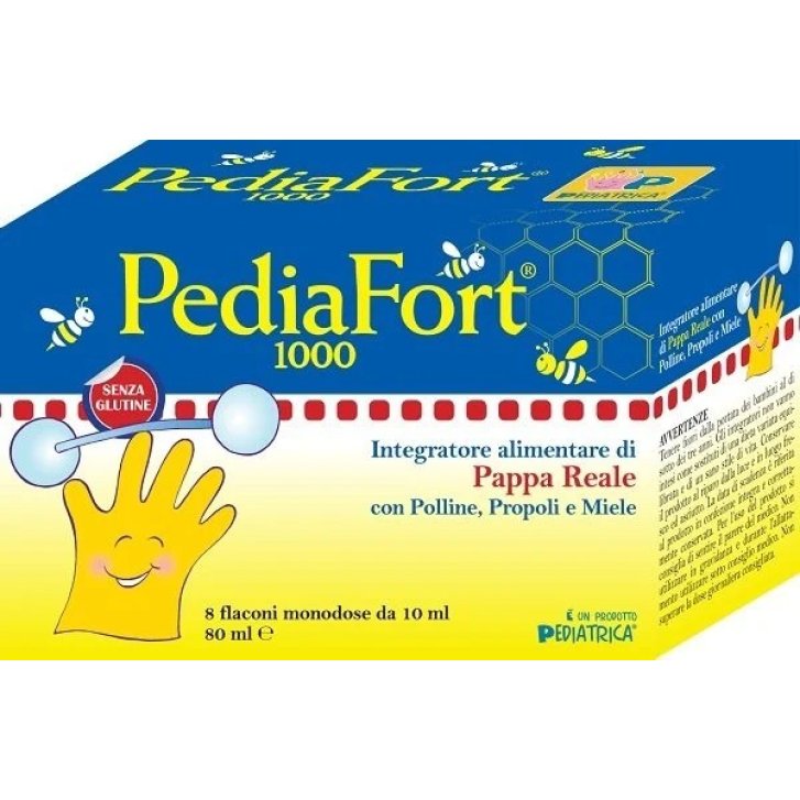 Pediafort 1000 Integratore Alimentare con Pappa Reale e Miele 8x10ml - Pediatrica