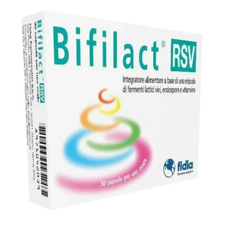 Bifilact RSV Integratore Alimentare con Fermenti Lattici e Vitamine 30 Capsule - Fidia Farmaceutici