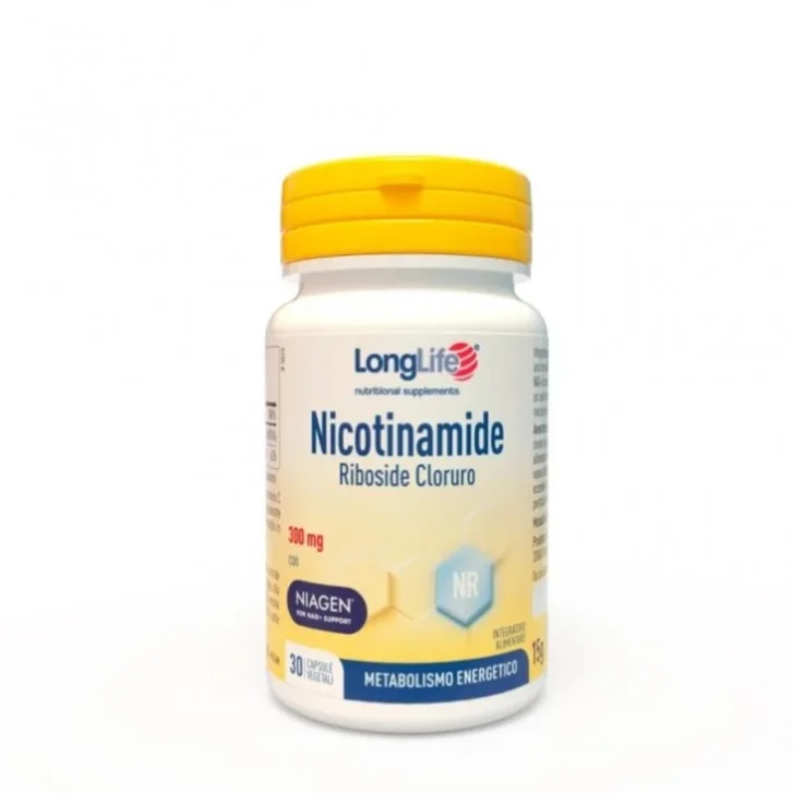 Longlife Nicotinamide Riboside Cloruro Integratore per Metabolismo Energetico 30 Capsule - Longlife Longlife Nicotinamide Riboside Cloruro Integratore per Metabolismo Energetico 30 Capsule - Longlife