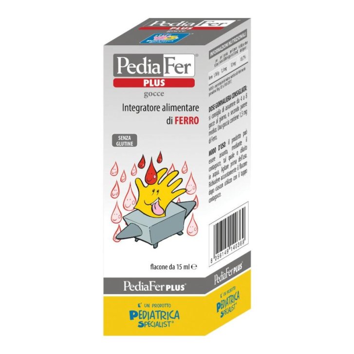 Pediafer Plus Integratore di Ferro in Gocce con Ferro Pidolato 15 ml - Pediatrica Specialist Pediafer Plus Integratore di Ferro in Gocce con Ferro Pidolato 15 ml - Pediatrica Specialist
