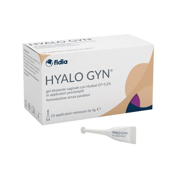 Hyalo Gyn Gel Idratante Vaginale con Hydeal-D 10 Applicatori Monouso da 4g - Fidia Farmaceutici