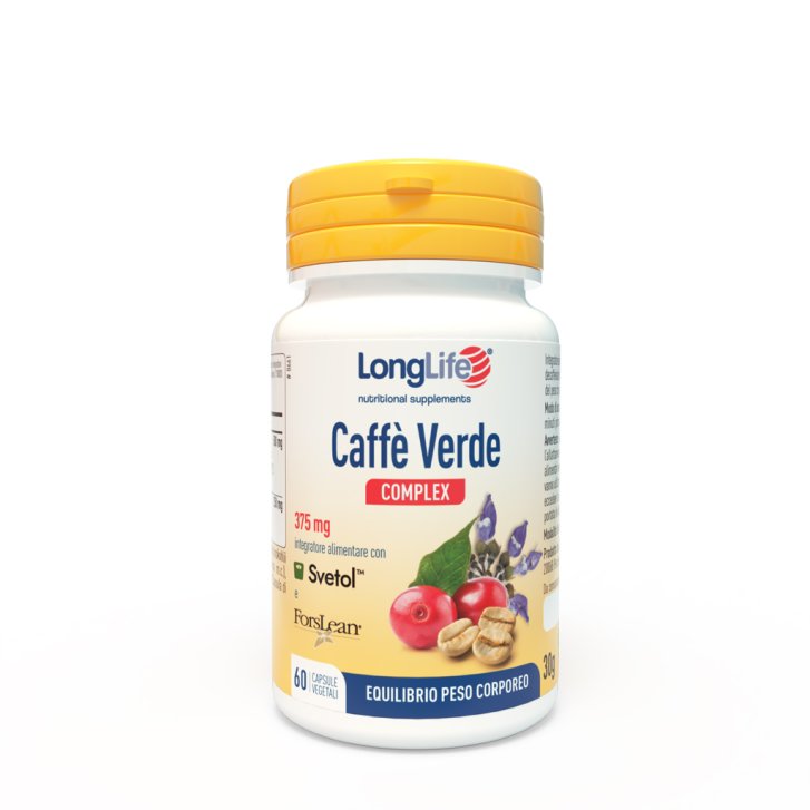 Caffè Verde Integratore con Svetol e Coleus Forskohlii 60 Capsule - Longlife