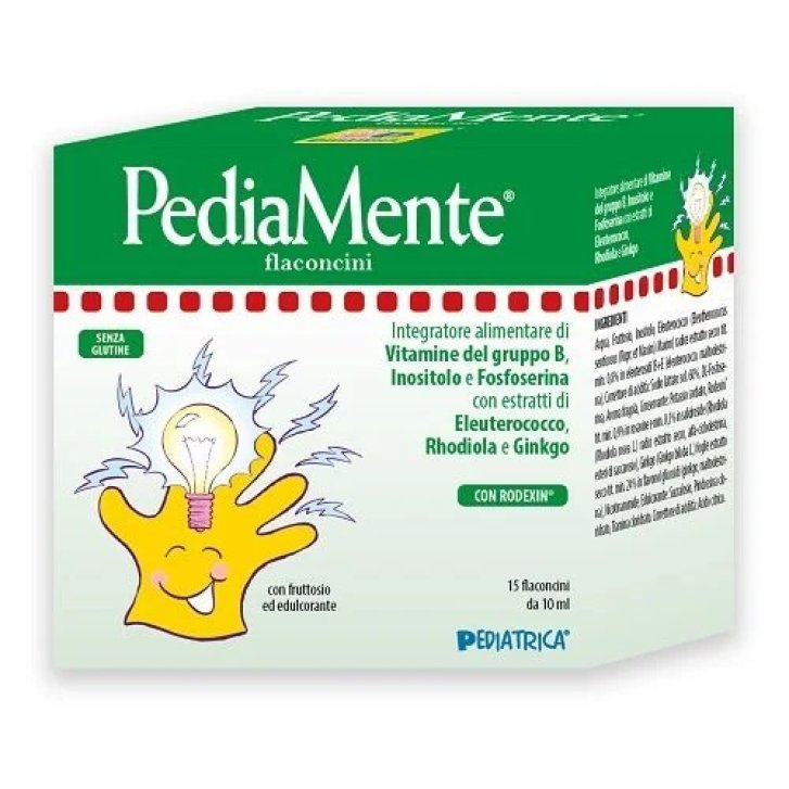 PediaMente Integratore per Memoria e Funzioni Cognitive 15 Flaconcini 10 ml - Pediatrica