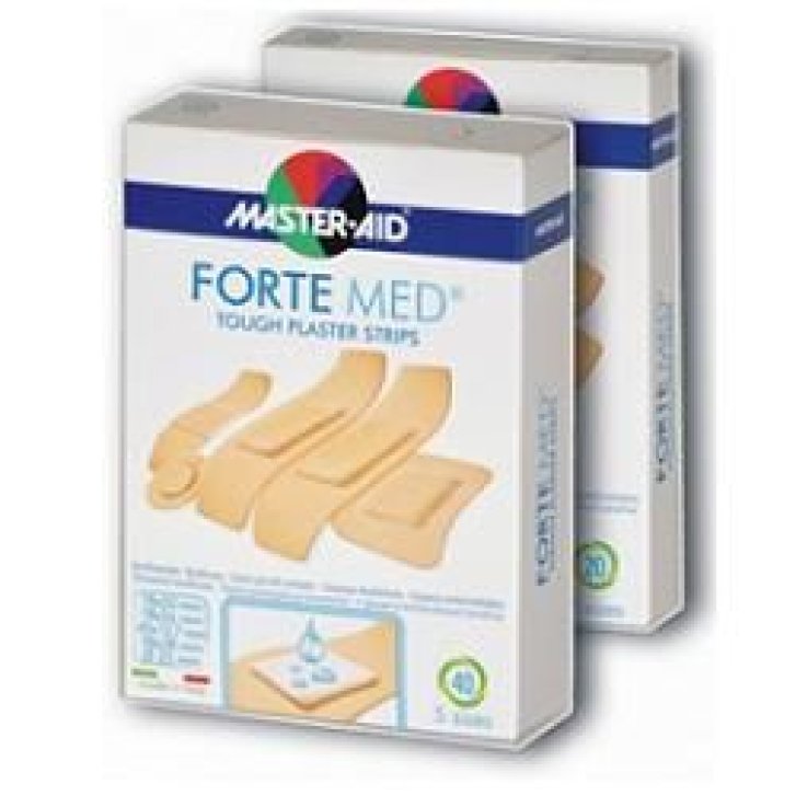 Master Aid Forte Med Cerotti con Tampone Disinfettante 5 Formati 40 Pezzi - Pietrasanta Pharma