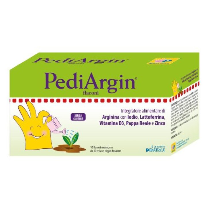 PediArgin Integratore Alimentare con Arginina, Vitamina D3 e Pappa Reale 10x10ml - Pediatrica