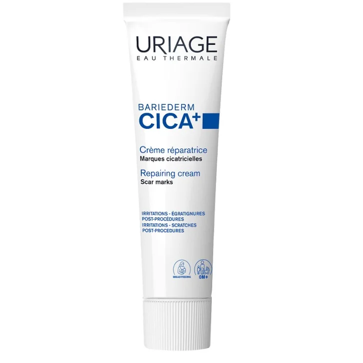 Bariederm Cica+ Crema Riparatrice con Rame e Zinco 40ml - Uriage