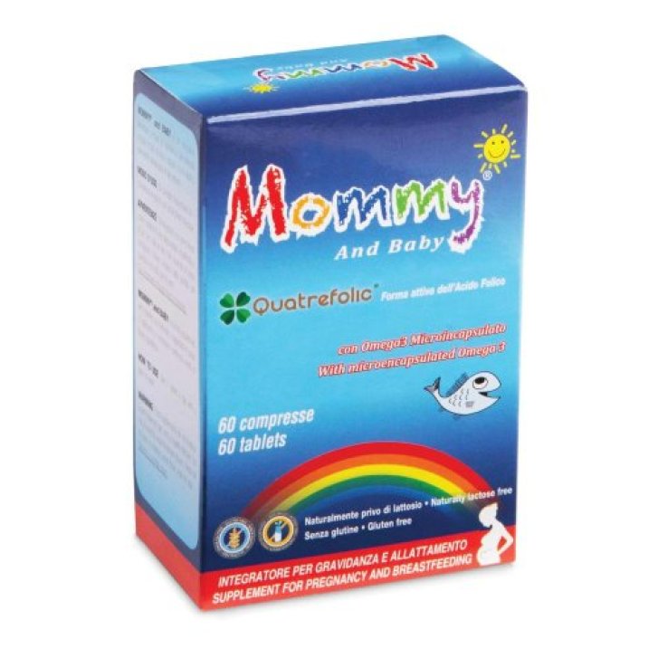Mommy And Baby Integratore Alimentare con Vitamine Sali Minerali e Omega3 60 Compresse - Tfarma Srl